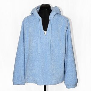 Blue Teddy Pullover Hoodie